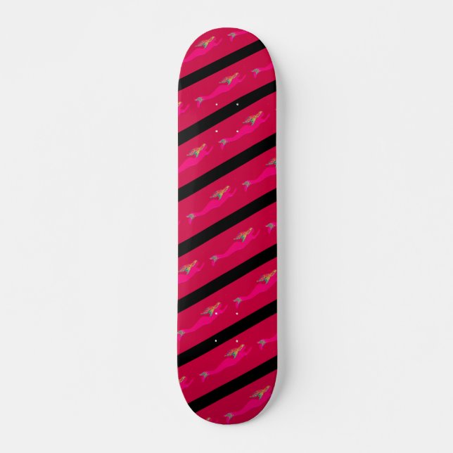 simma rosa sjöjungfruar skateboard bräda 20,5 cm (Framsida)