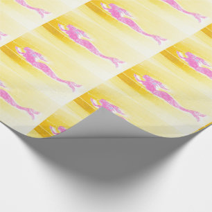 simma rosa under sjöjungfruarna mönster presentpapper