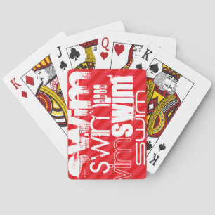 Simma; Scarlet Red Rand Spel Kort