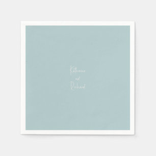 Simma Seafoam Personligt bröllp Cocktail Napkins Pappersservett