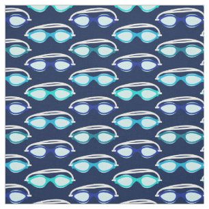 Simma Simma Goggles Mönster på Mörk blått Tyg