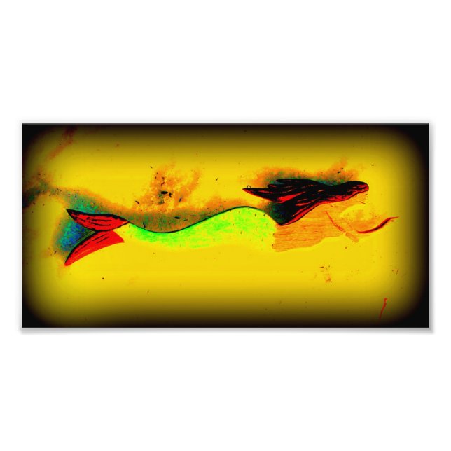 simma sjöjungfruns fotoavtryck fototryck (Framsidan)