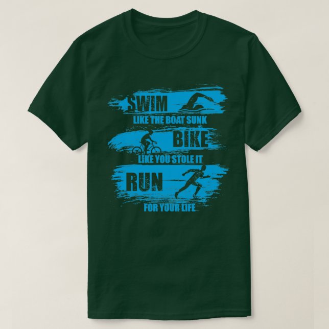 Simma som båten som du lagrar den Springa T Shirt (Design framsida)
