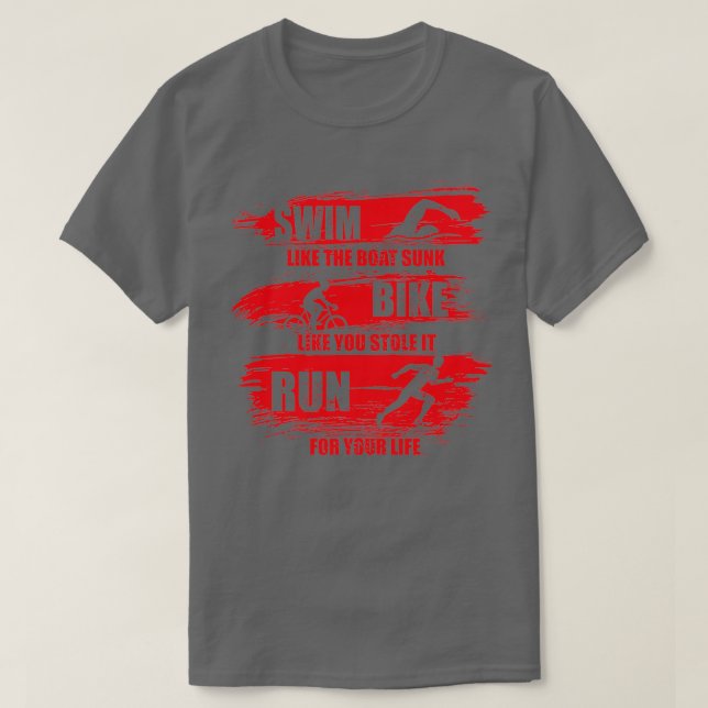 Simma som båten som du lagrar den Springa T Shirt (Design framsida)
