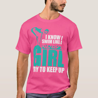 Simma som Dam Girls Swimming T Shirt