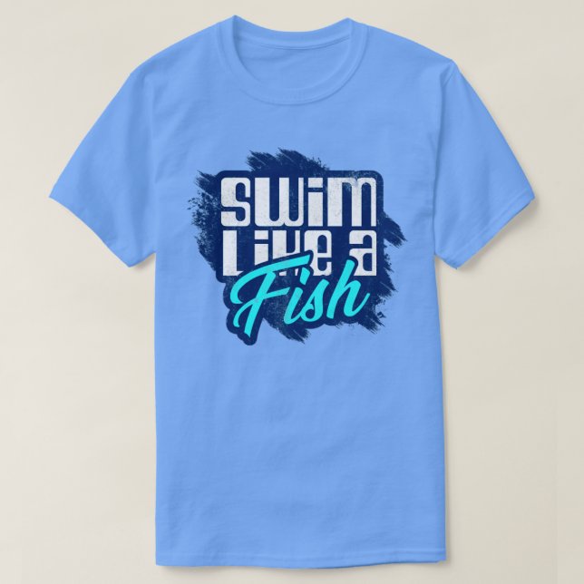 Simma som en fisk t shirt (Design framsida)