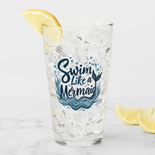 Simma som en Sjöjungfru Koffertkonst Glaskopp (Framsida Ice)