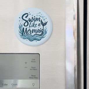 Simma som en Sjöjungfru Koffertkonst Magnet