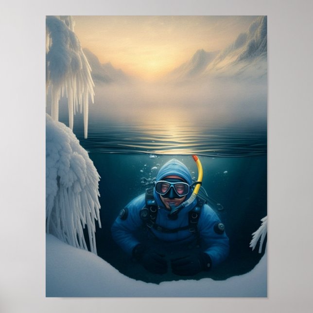 Simma som fisken gör på vintern poster (Framsidan)