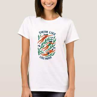 Simma som kelp-tävlingströja i papper t shirt