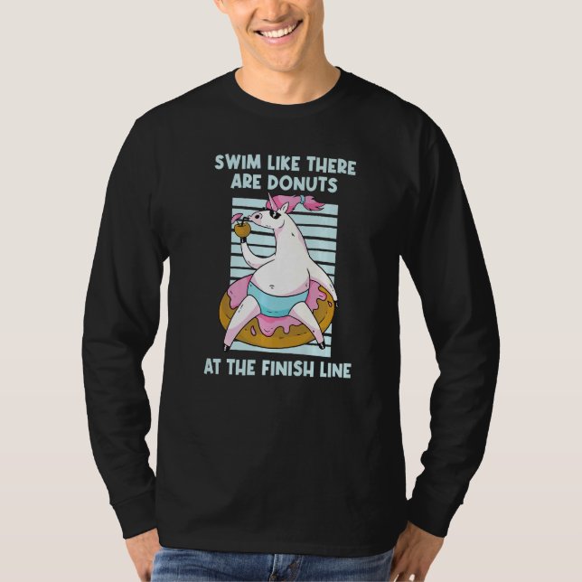 Simma som om det finns donuts på Avslutat rad T Shirt (Framsida)