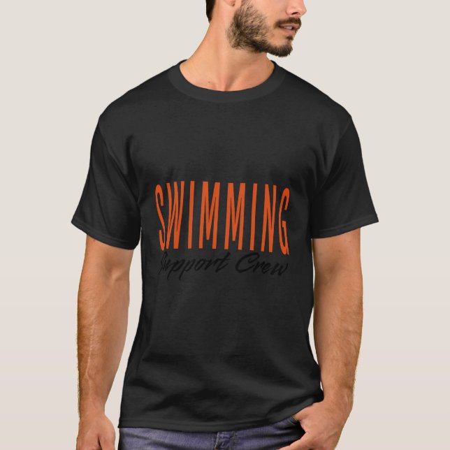 Simma supportpersonal för heldagssimmare t shirt (Framsida)