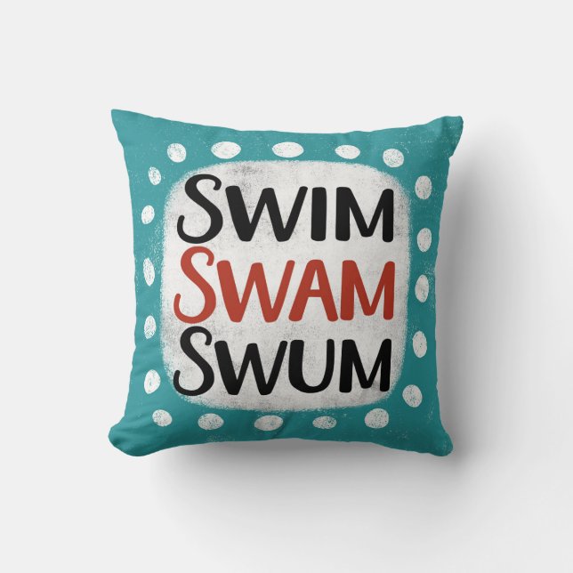 Simma Swam Swum Dekorativ kudde (Framsida)