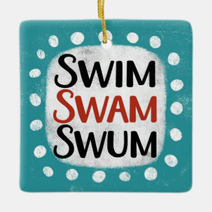 Simma Swam Swum Ornament