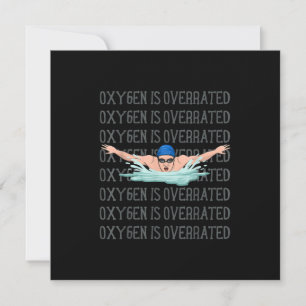 Simma Swimmer Kärlek Funny Swimming Boy Sport Inbjudningar