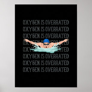 Simma Swimmer Kärlek Funny Swimming Boy Sport Poster