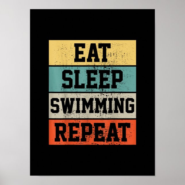 Simma Swimmer Swimming Gift Poster (Framsidan)