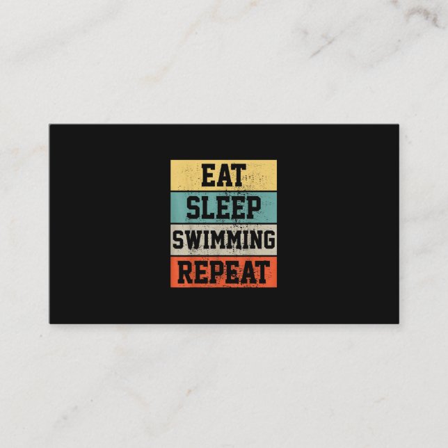 Simma Swimmer Swimming Gift Visitkort (Framsida)