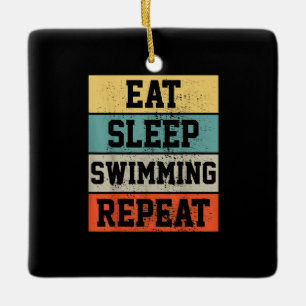 Simma Swimmer SwimmingGift Julgransprydnad Keramik