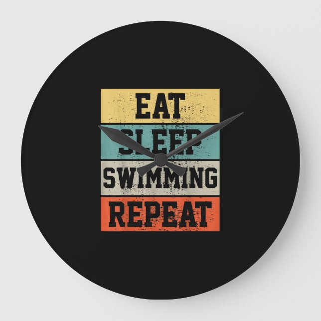 Simma Swimmer    SwimmingGift Stor Klocka (Framsida)