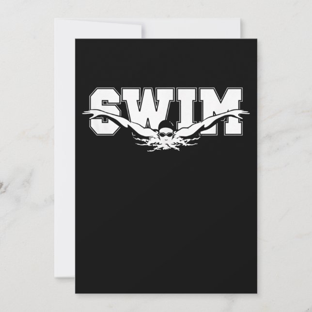Simma Swimmers Competitive Swimming Athletic Gift Julkort (Framsida)