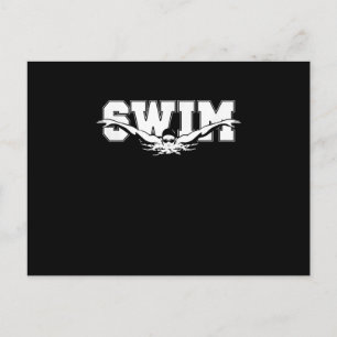 Simma Swimmers Competitive Swimming Athletic Gift Meddelande Vykort