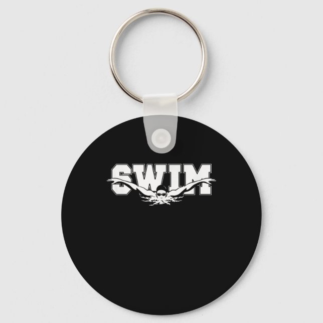 Simma Swimmers Competitive Swimming Athletic Gift Nyckelring (Framsida)