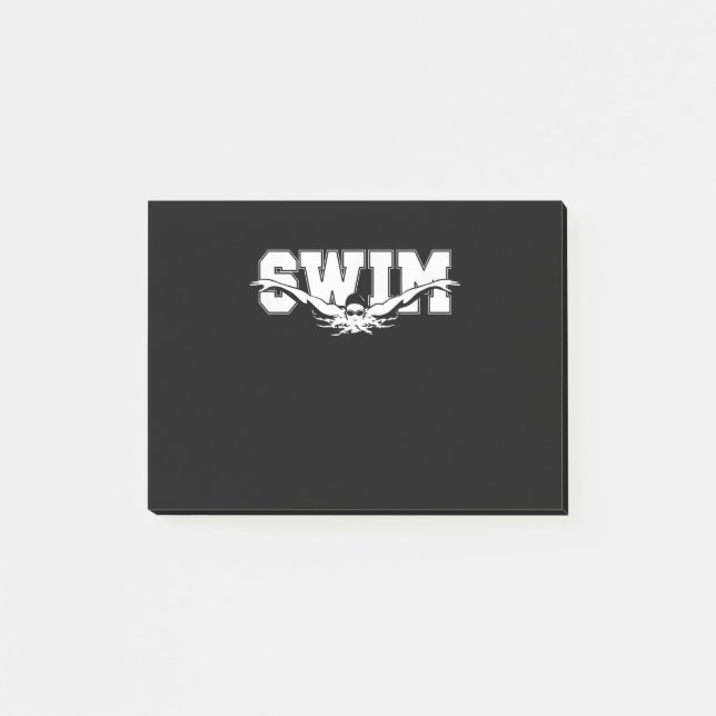 Simma Swimmers Competitive Swimming Athletic Gift Post-it Block (Framsida)