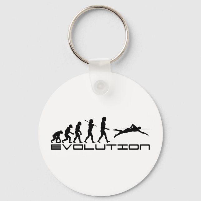 Simma Swimming Swimmer Sport Evolution Art Nyckelring (Framsida)
