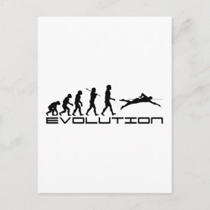 Simma Swimming Swimmer Sport Evolution Art Vykort