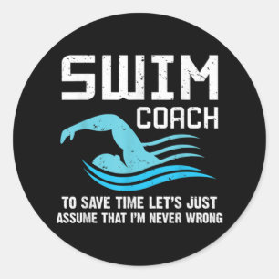 Simma Teacher Swimming Coach Runt Klistermärke