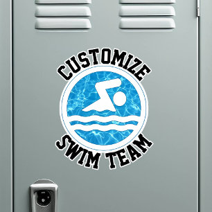 Simma Team Anpassningsbar Team Namn Swimming and D Klistermärken