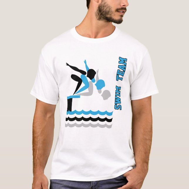 Simma/🏊 ‍ ♀️ team - blått t shirt (Framsida)