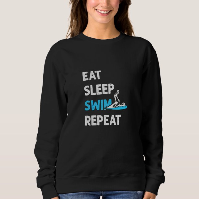 Simma Team för Simma av sömnlöshet för simmare T Shirt (Framsida)