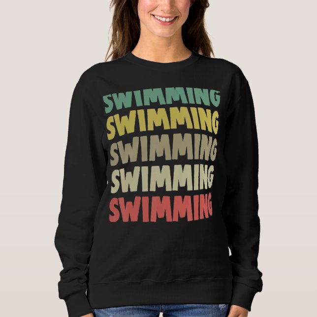 Simma Team för tävlingssimning Swimmer Swimming T Shirt (Framsida)