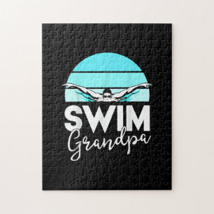 Simma Team Grandpa Pappa Swimming Meet Swimmer Gif Pussel