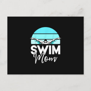 Simma Team Mamma Mor School Swimming Möte Swimmer Helg Vykort