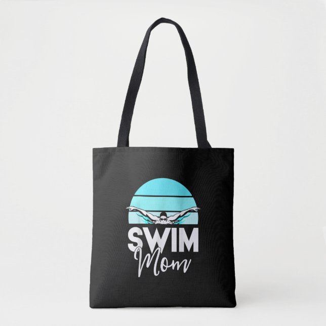 Simma Team Mamma Mor School Swimming Möte Swimmer Tygkasse (Framsida)