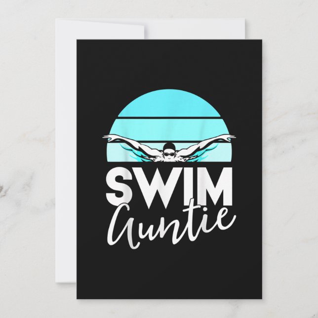 Simma Team Moster Auntie Nephew Swimming Swimmer G Julkort (Framsida)