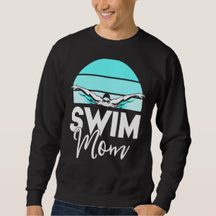 Simma Team Shirt Mamma Mor School Swimming Möte Sw Lång Ärmad Tröja