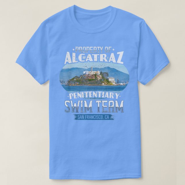 Simma Tee för det fina Swimming Alcatraz-teamet (Design framsida)