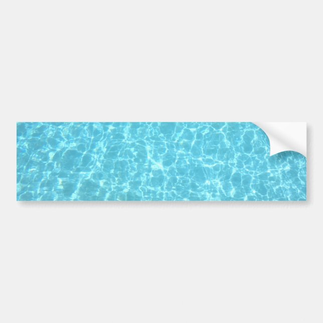 Simma tom mall Bassäng Party Blue Vatten Blank  Bildekal (Framsidan)