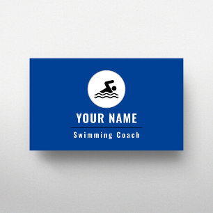 Simma träning Simple Minimal Sport Instructor Visitkort