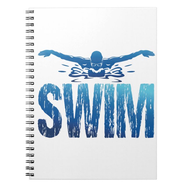 Simma - Vintage Swimmer Anteckningsbok (Framsidan)