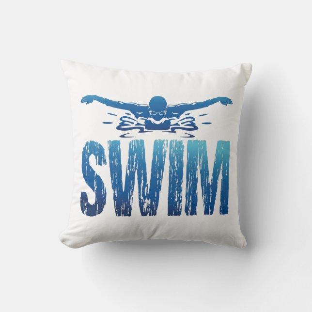Simma - Vintage Swimmer Kudde (Framsida)