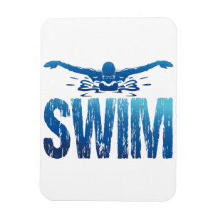 Simma - Vintage Swimmer Magnet