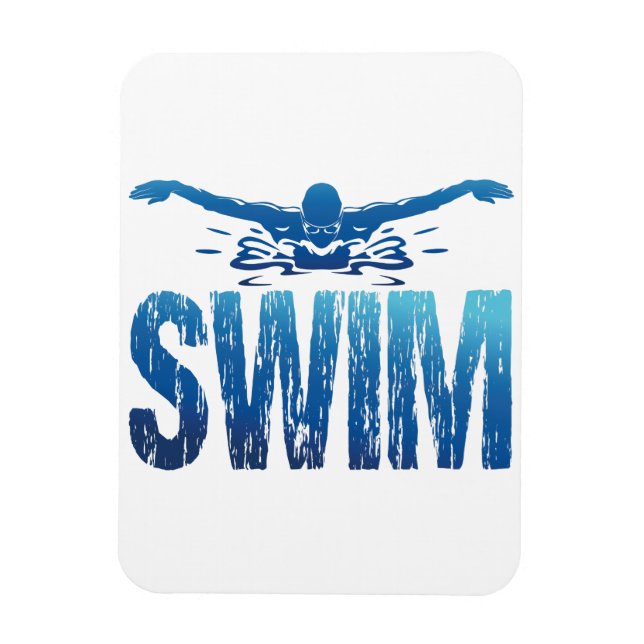 Simma - Vintage Swimmer Magnet (Vertikal)