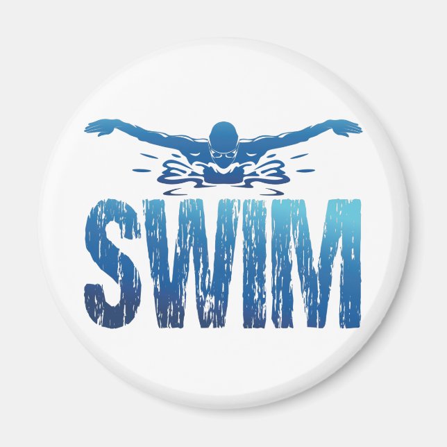 Simma - Vintage Swimmer Magnet (Framsidan)