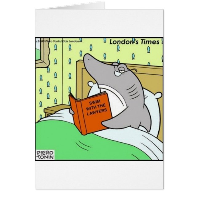 Simma W/Lawyers Funny Tees Gifts & Collectibles Hälsningskort (Framsidan)