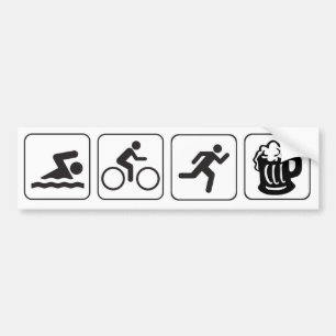simman cyklar symboler för triathlete för bildekal